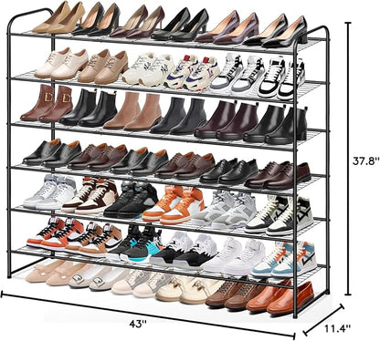 KEETDY Large Shoe Rack 6 Tier Organizer Tall Metal Shoe Organizer - Image 2