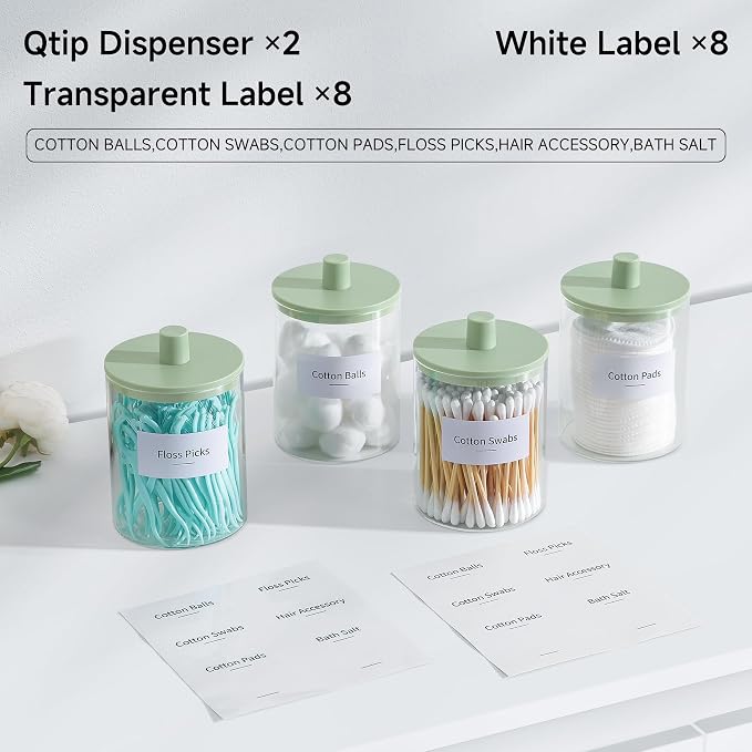 TIPGO Glass Qtip Holder Dispenser - Image 4