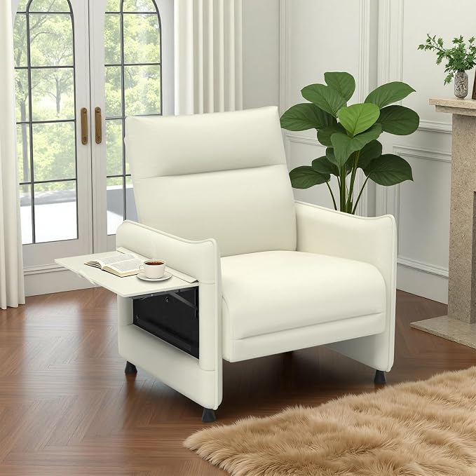 Upholstered Accent Sofas Set of 2, Modern Faux Leather Sofa Chairs - Image 8