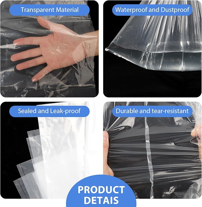 Large Clear Plastic Storage Bags, Seasonal Clothing, Comforter and Basement - Image 6