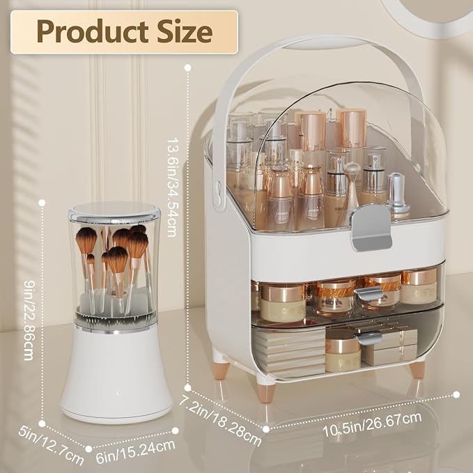 Makeup Organizer Countertop & Makeup Brush Holder - Image 3
