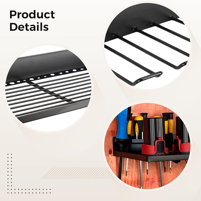 2 Resin Wall-Mounted Shed Shelves, Tool Organizer - Image 2