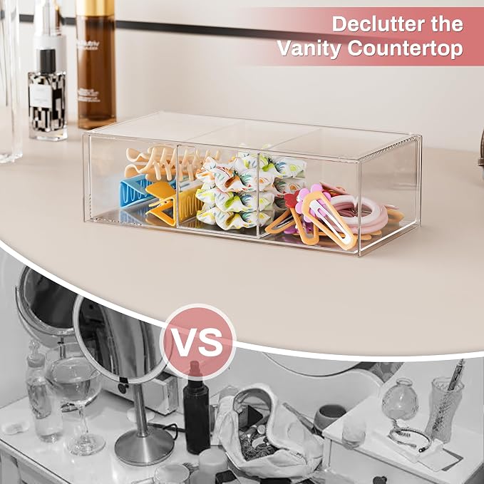 Hair Accessories Organizer for Girls, Cute Small Stackable Storage Drawer - Image 2