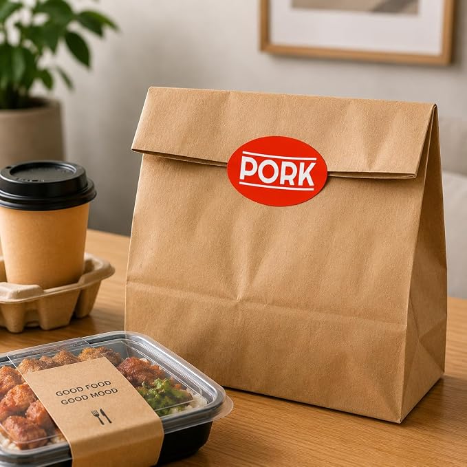 Pork Labels Stickers 500PCS, 1.75" x 1" Meat Labels - Image 4