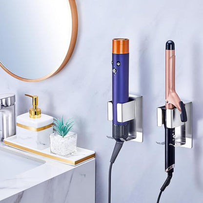 Hair Straightener Holder Wall Mounted Blow Dryer Holder, Blow Dryer and Curling - Image 4