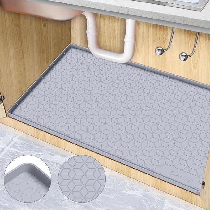 Under Sink Mat, Kitchen Cabinet Shelf Protector, Fits 36 inch Standard Cabinet by CANIVI