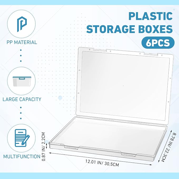 Jetec 6 Pieces Mini Plastic Clear Beads Storage Containers Box - Image 2