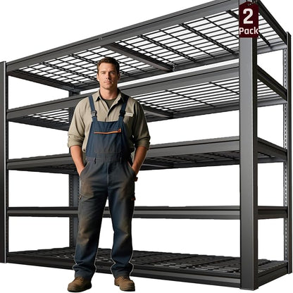 68" Wide Heavy Duty Garage Shelving Units, 5-Tier Deep Storage Shelves by SKZNSA
