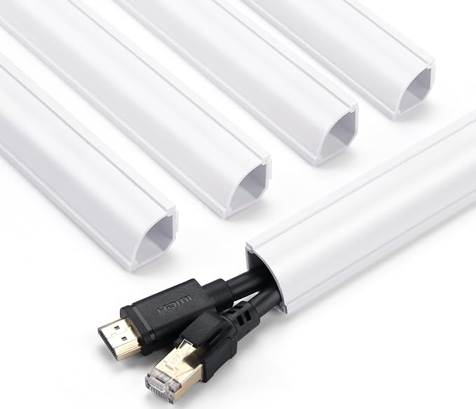 ZhiYo Corner Cable Hider for 2 Cords, Hide Wires in Wall Corners 85in White | 5 by ZhiYo