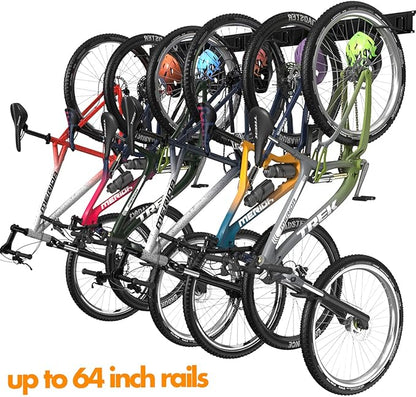 TORACK Bike Storage Rack, 6 Bike Racks & 5 Hooks - Image 2