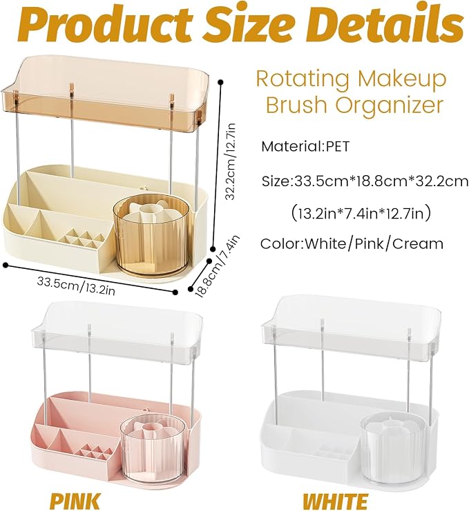 DASITON Large Capacity Makeup Organizer - Image 3