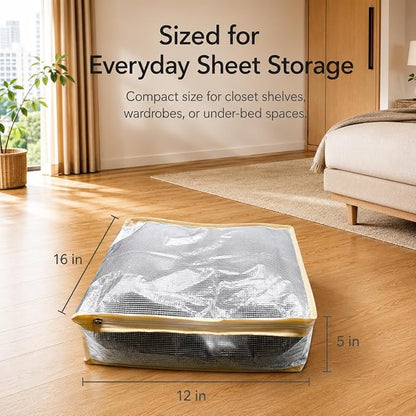 Clear Bed Sheet Organizer Bags, 3 Pack Sheet Storage Bags - Image 5