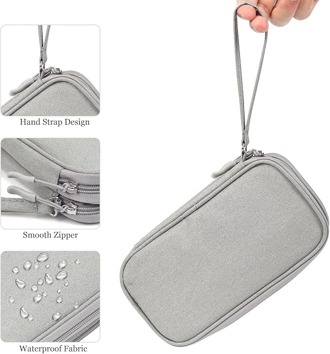 CAOODKDK Electronic Organizer Bag, Waterproof Portable Electronic Organizer - Image 8