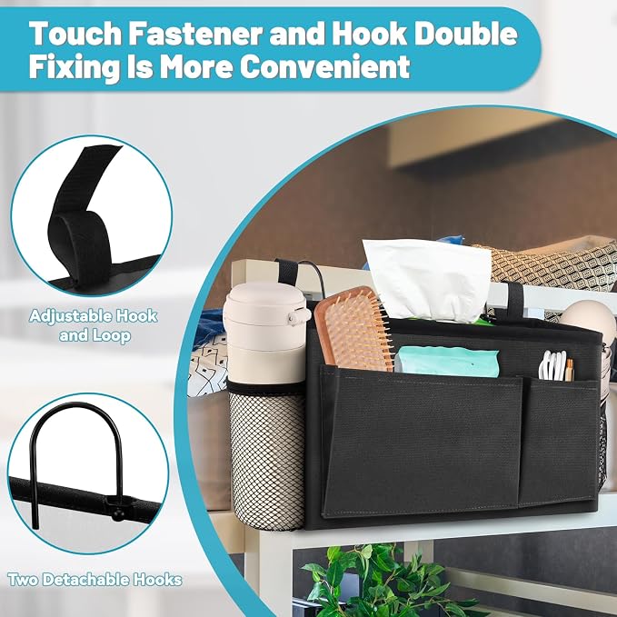 BlissTotes Bedside Caddy, Bedside Storage Organizer - Image 3