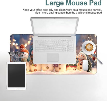 Six Snowmen Gaming Mouse Pad 31.5"x11.8"Desk Mat Anti-Slip Rubber Base & - Image 6