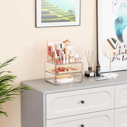 Yieach Clear Acrylic Makeup Organizers Countertop - Image 2