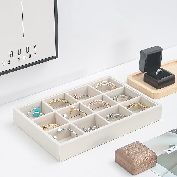 Beige 12Grid Bedside Organizer - Image 2