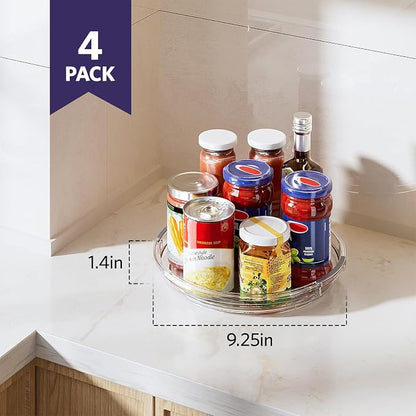 LAMU 4 Pack 9.25in Lazy Susan Organizer, Refrigerator, Table Top, Pantry - Image 2