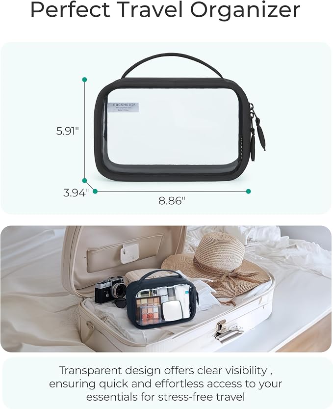 BAGSMART Clear Makeup Bag - Image 5