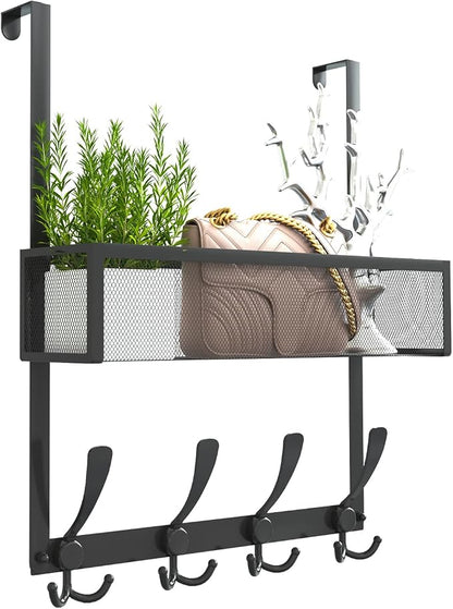 Kaiferty Over The Door Hooks Organizer, Over Door Hanger Towel Rack Mesh Basket by Kaiferty