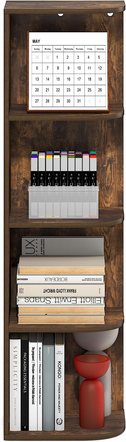 Furinno PASIR Book Shelf, 4-Tier Corner Bookshelf - Image 6