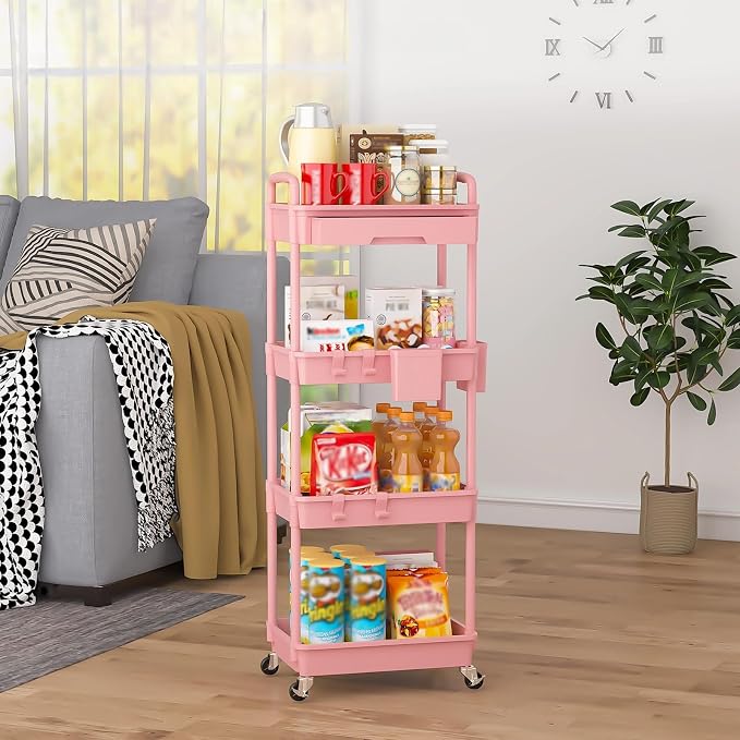4 Tier Rolling Utility Cart - Image 8