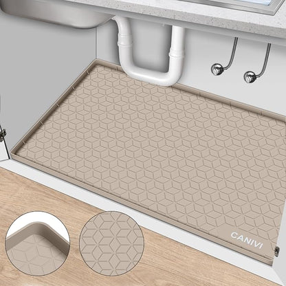 Under Sink Mat, Kitchen Cabinet Shelf Protector, Fits 36 inch Standard Cabinet by CANIVI