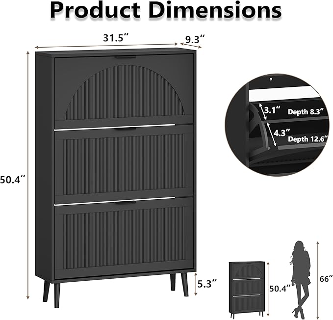 BORNOON Shoe Cabinet for Entryway - Image 2