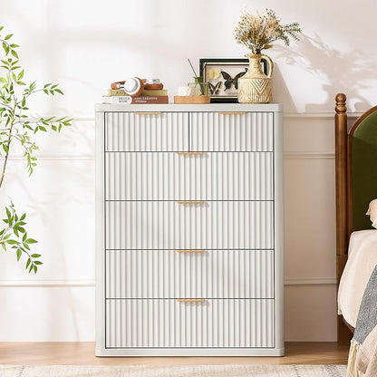 LEYAOYAO Fluted 6 Drawers Dresser - Image 5