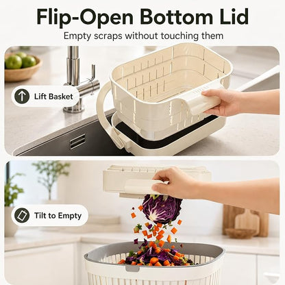 Foldable Hanging Kitchen Sink Drain, Space-Saving Hanging Sink Strainer and - Image 8