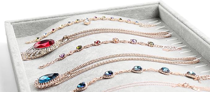 Stratalife 20 Hooks Necklace Organizer Tray, Stackable Jewelry Organizer - Image 2