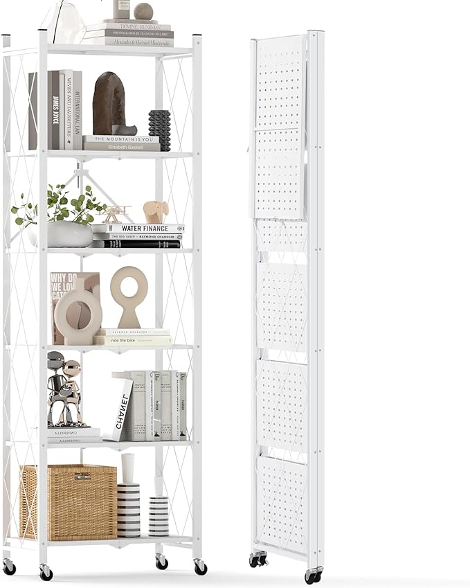DEANIC 6-Shelf Folding Bookcase by ShowNow