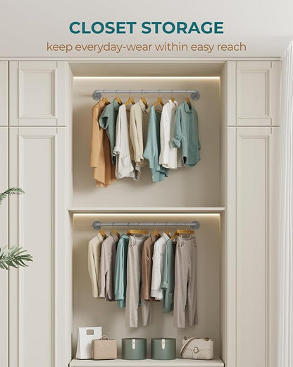 OROPY Industrial Pipe Clothes Rack Wall Mounted Set of 2, 38.4 inches Heavy - Image 8
