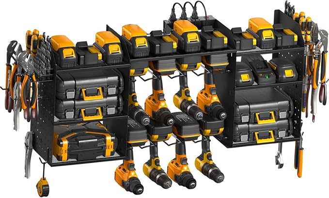 Power Tool Organizer Wall Mount, 3 Layer Tool Storage Rack, Drill Bit Heavy by Unknown
