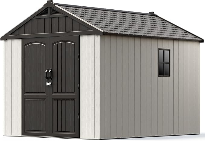 Patiowell 8 x 10 FT Resin Outdoor Storage Shed - Image 9