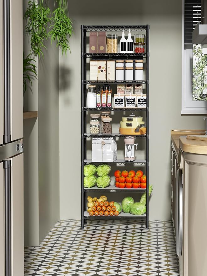 8 Tier Adjustable Storage Shelves Heavy Duty Metal Shelf Wire Shelving Unit - Image 7