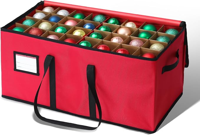 Christmas Decoration Organizer Ornament Holder Village Storage Chest Box，Tree by BIEBOS