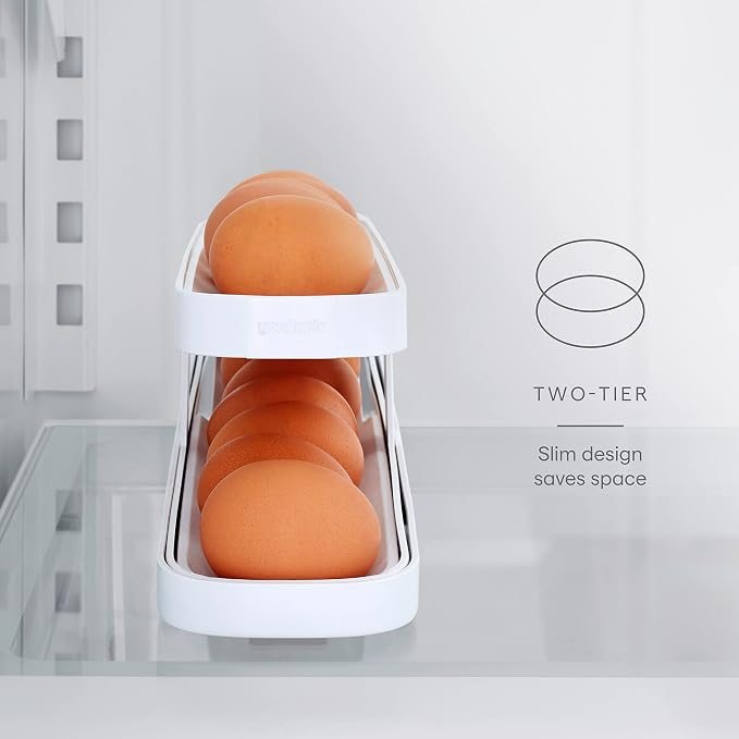 YouCopia RollDown™ Egg Dispenser, Space-Saving Rolling Eggs Dispenser and - Image 3
