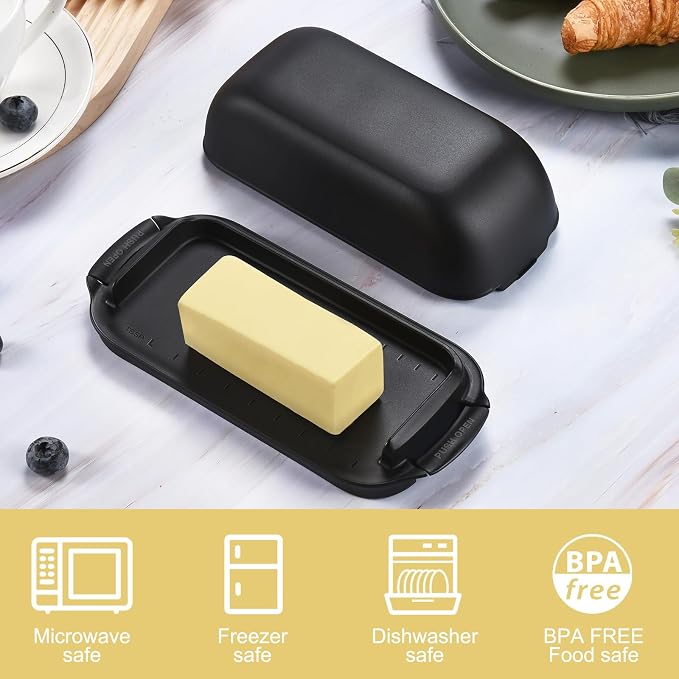 AONCO Butter Dish with Lid, Butter Container Holds - Image 6