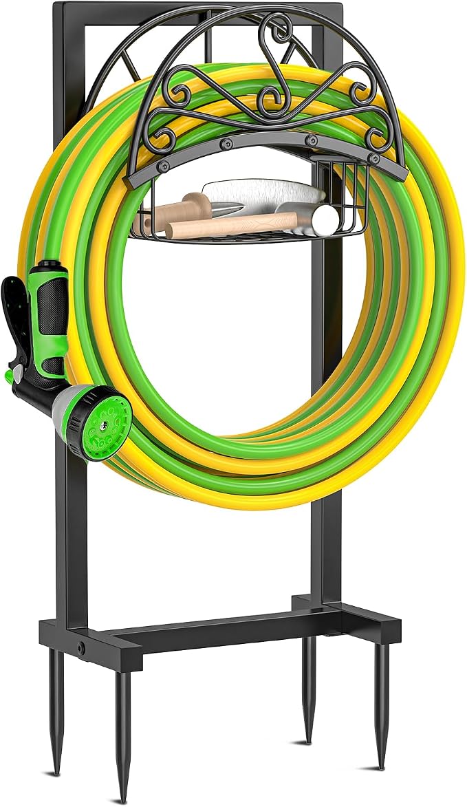 Garden Hose Holder, Heavy Duty Freestanding Detachable Storage Reel Stand by TUSPEU