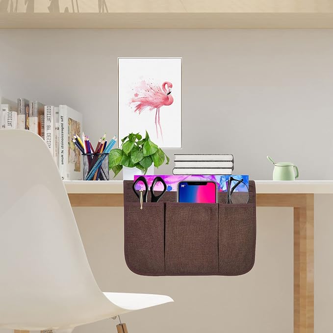 Bedside Caddy Bedside Storage Organizer Magazine Phone Tablet iPad Remote Holder - Image 7