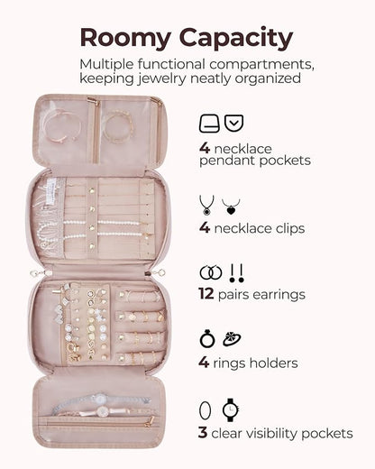 BAGSMART Jewelry Organizer Case Large Travel Jewelry Storage Bag - Image 4