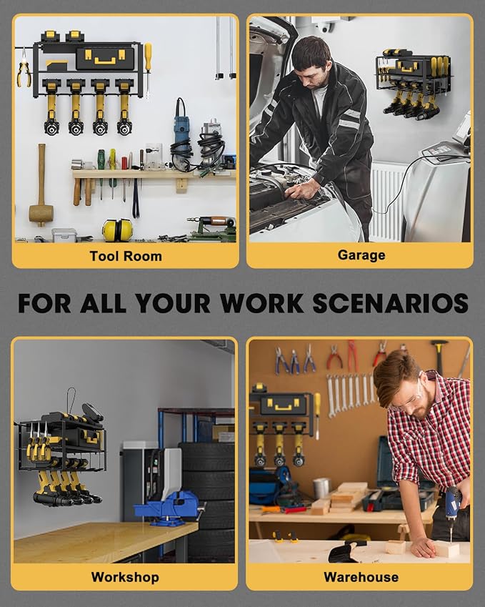 Wall Mount Power Tool Organizer and Charging Station - Image 5