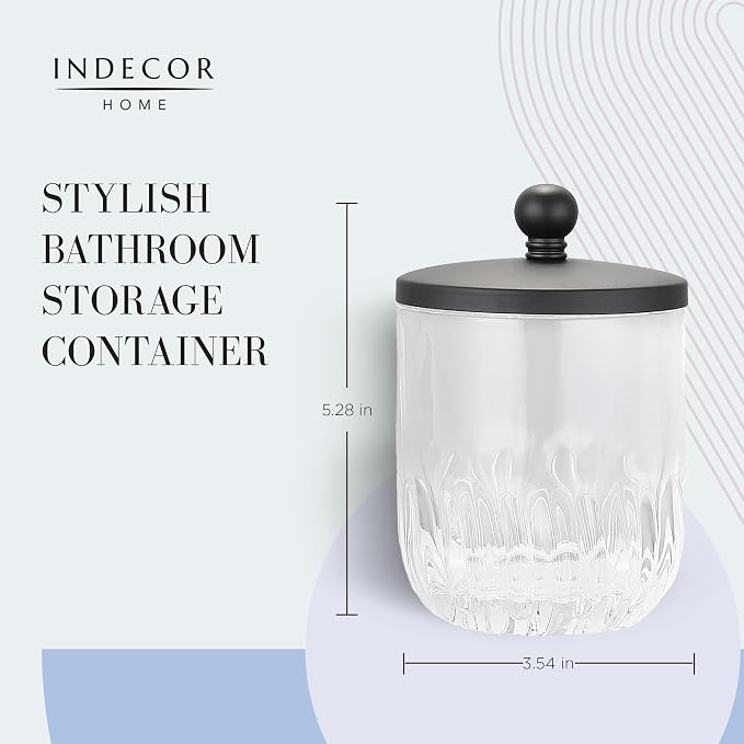 Glass Jar with Metal Lid for Bathroom Organization, Q Tips, and Small - Image 4