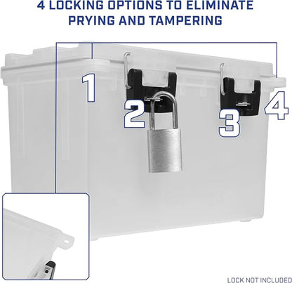 Sheffield XL Ammo Box Made in USA, Stackable Lockable Ammo Storage Box | 2 Pack - Image 5