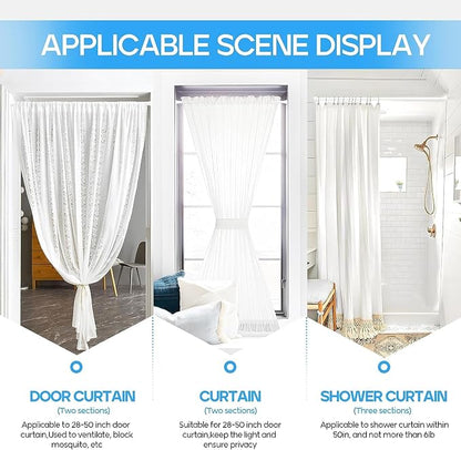 Tension Curtain Rod White 1PCS Tension Rods - Image 6