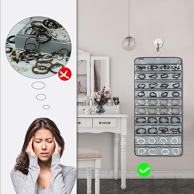 80 Pockets Hanging Jewelry Organizer - Image 4