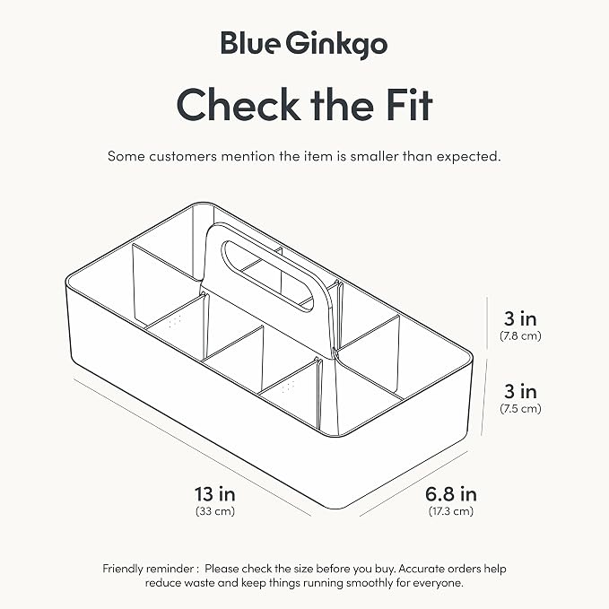 BLUE GINKGO Stackable Organizer Caddy – Korean-Made Portable Tote - Image 3