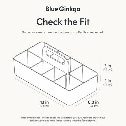 BLUE GINKGO Stackable Organizer Caddy – Korean-Made Portable Tote - Image 3