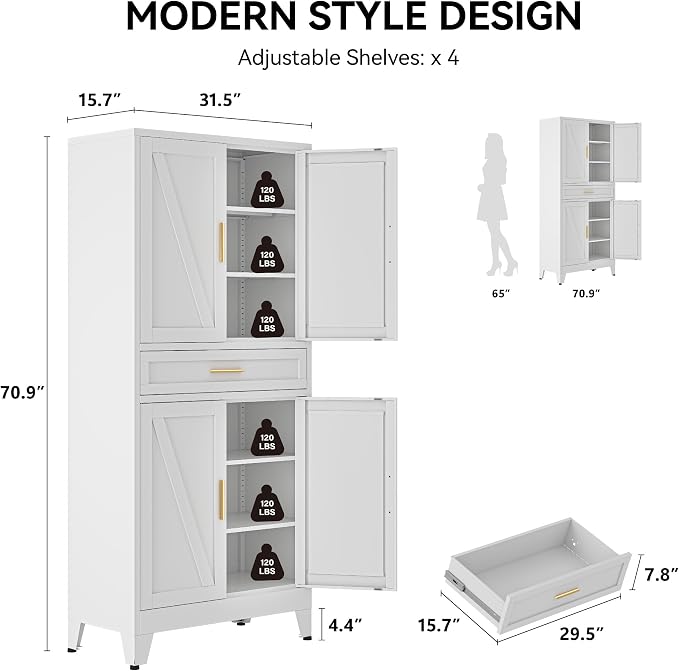COFaR 71" Tall Pantry Cabinet - Image 2
